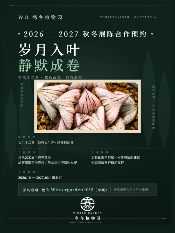 WG寒冬植物园 · 2026–2027 秋冬展陈合作预约
